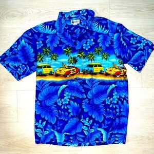 VTG Aloha Republic Made in Hawaii USA tropical beach shirt Size Large